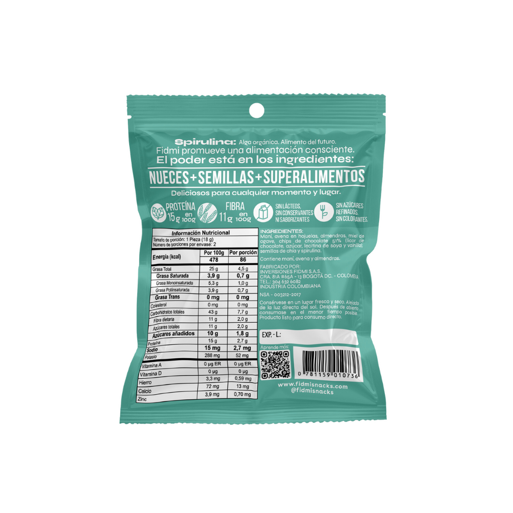 Spirulina y Cacao — Personal 36 g