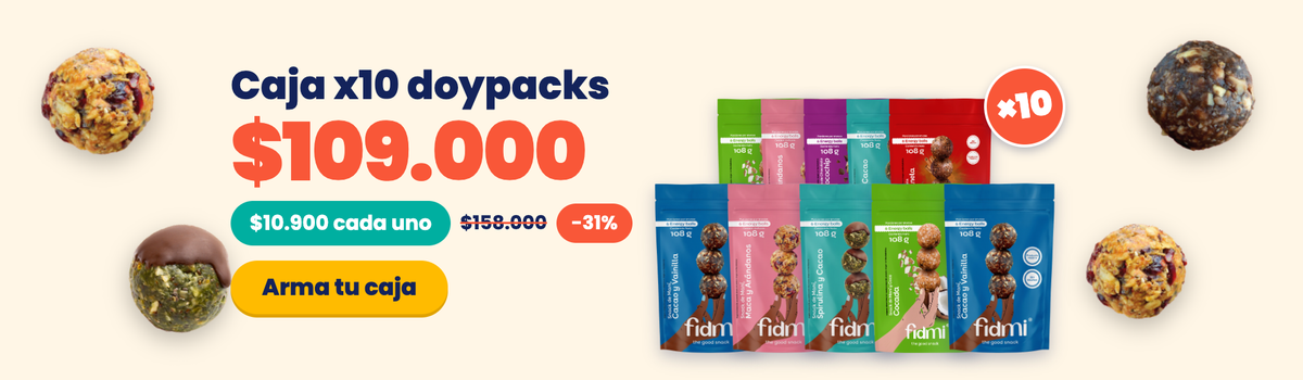 Caja x10 doypacks Fidmi a $109.000
