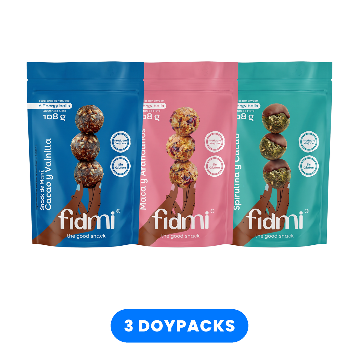 Tripack Fidmi surtido: 3 doypacks de 108 g